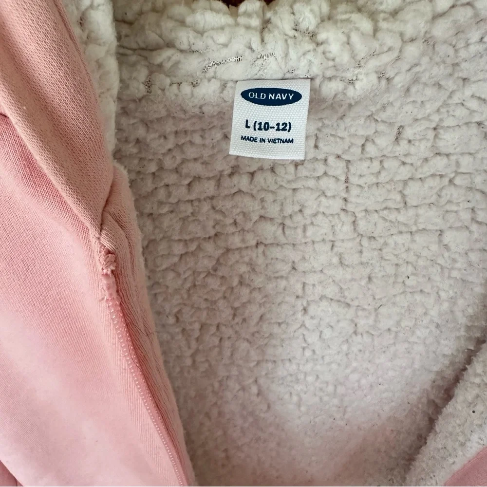 Old Navy Sherpa hoodie jacket for a girl size L (10-12)